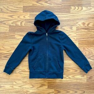 The Children’s Place Boys Small 5/6 Full Zip Hoodie Hooded Sweatshirt Navy Blue